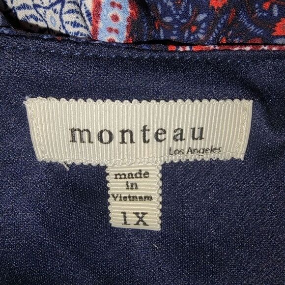 Monteau patchwork layered swing tank top size 1x - Picture 5 of 6